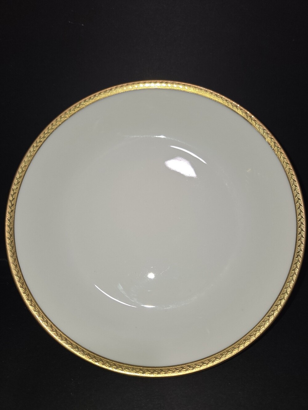 VTG Vignaud Limoges Wanamakers Porcelain Soup Gold Tone Trimmed 7 1/2" 12 Avail